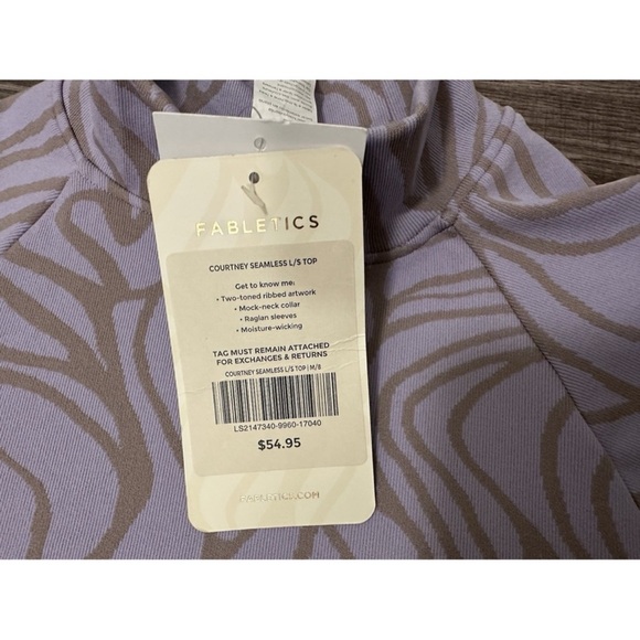 NWT Fabletics Lilac Activewear Top size:8 - Picture 7 of 9